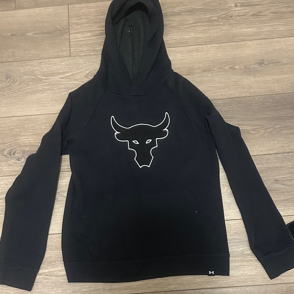 Under Armour Black Hoodie with Bull Design